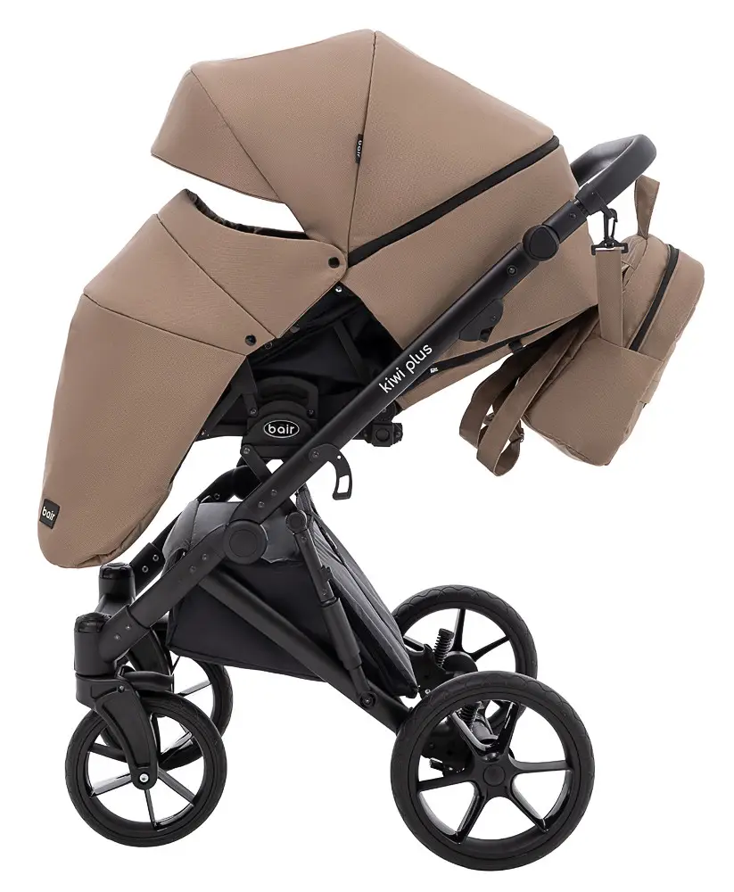 Коляска 2 в 1 Bair Kiwi Plus ECO Soft BKP-857 темный капучино